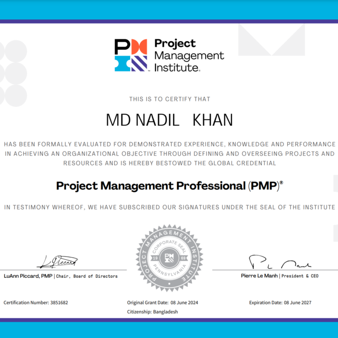 Project management professional certification