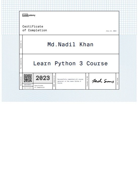 Pythone Certificate